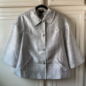 Lane Bryant Boxy Button Silver Sparkle Peacoat, size 16